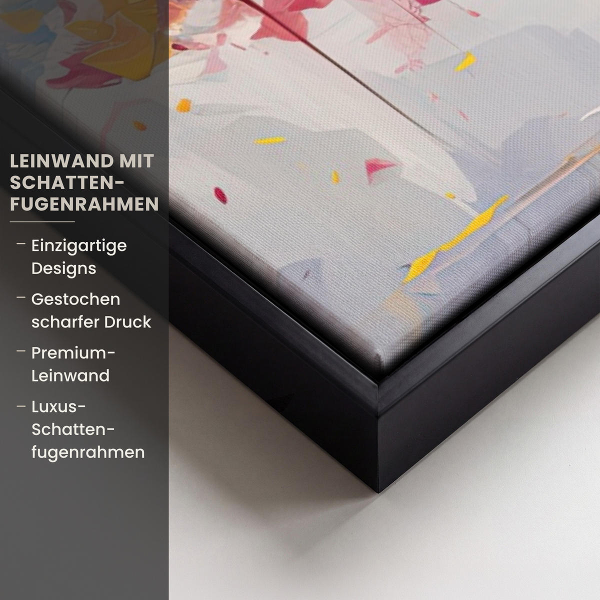 LEINWAND Bilder mit Rahmen - Aquarell - Baum - Kunst - Abstrakt - 60x40 - Multicolor, Textil (60/40cm) - MuchoWow