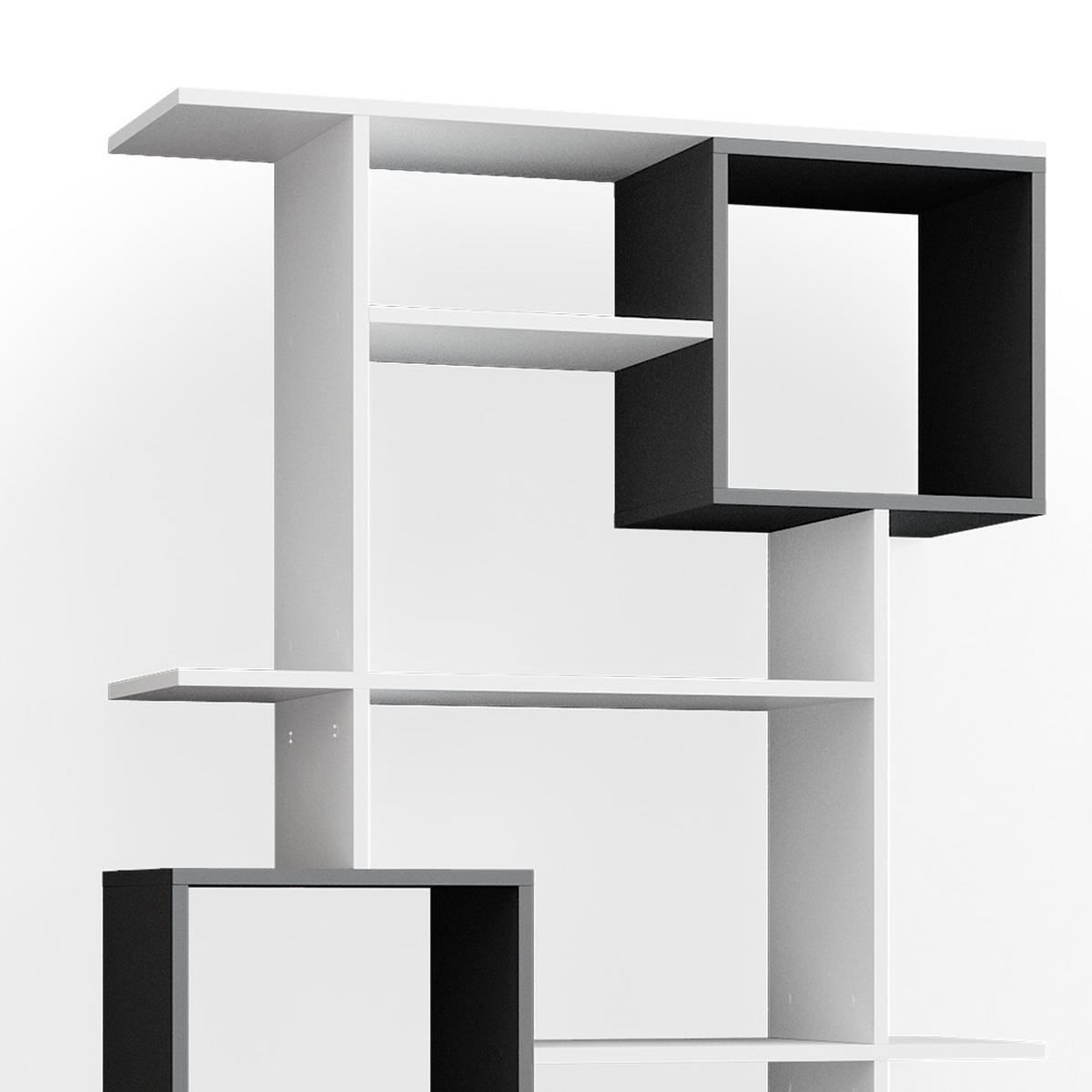 RAUMTEILER Cube Weiß/Anthrazit 92 x 187.7 cm - Anthrazit/Weiß, Holzwerkstoff (92/187.7/29cm) - Vicco