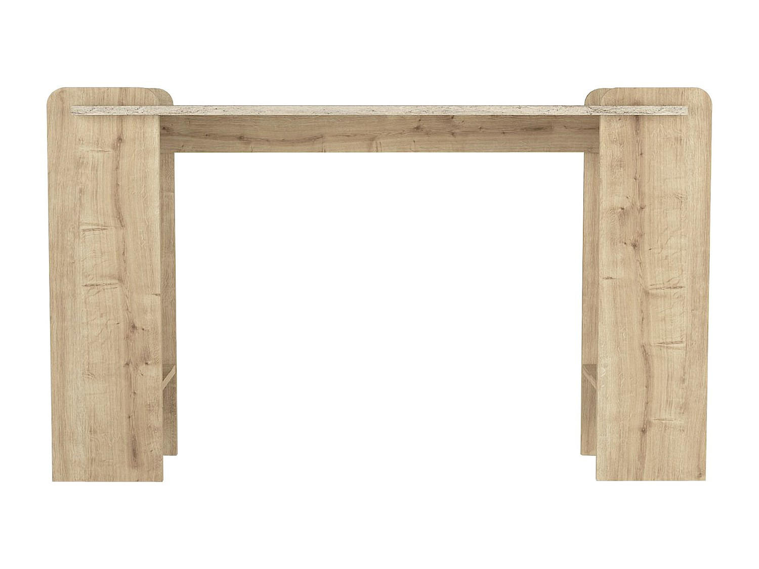 KONSOLENTISCH - 130.8 cm x 35 cm - holz - beige, naturfarben hell Osenya - Beige/Naturfarben, Holz (35/130.8/76.8cm) - Vente-Unique