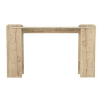 KONSOLENTISCH - 130.8 cm x 35 cm - holz - beige, naturfarben hell Osenya - Beige/Naturfarben, Holz (35/130.8/76.8cm) - Vente-Unique