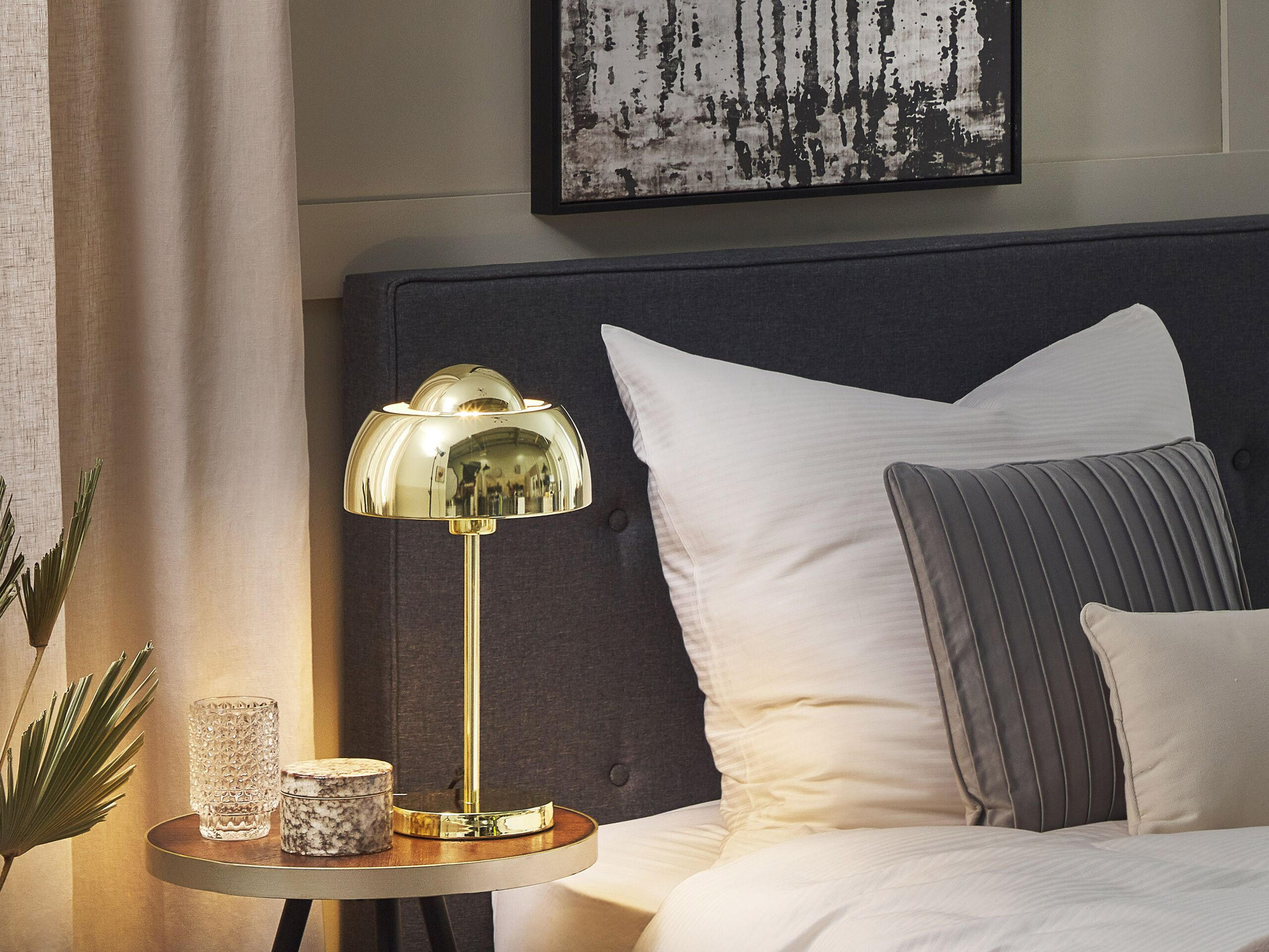 TISCHLAMPE Senette 24/24/44 cm - Goldfarben, Metall (24/24/44cm) - Beliani