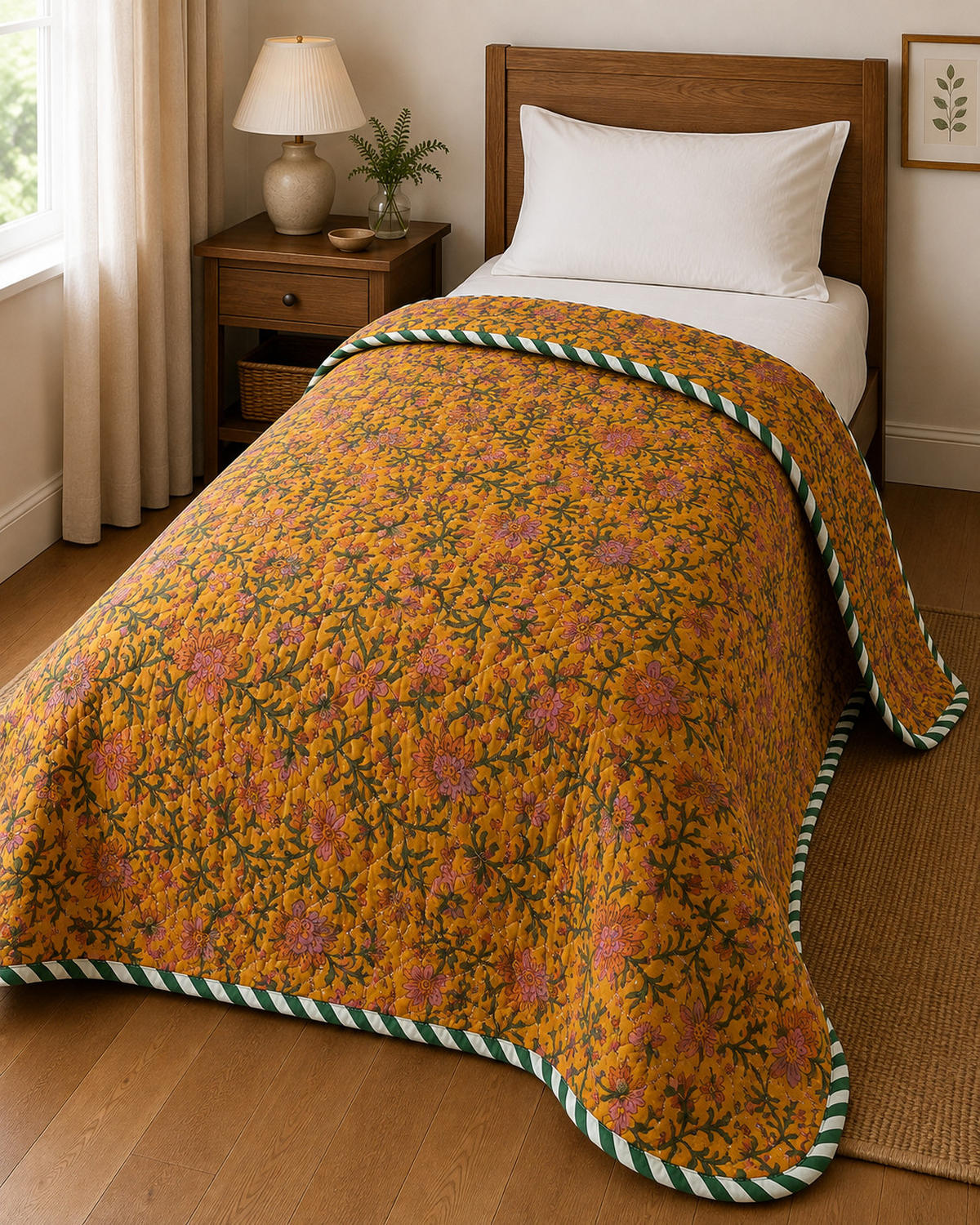 WOHNDECKE Baumwolle 140x180 cm Quilt-Optik – Gesteppt, Weich & Modern - Multicolor, Naturmaterialien (140/180cm) - AU Maison