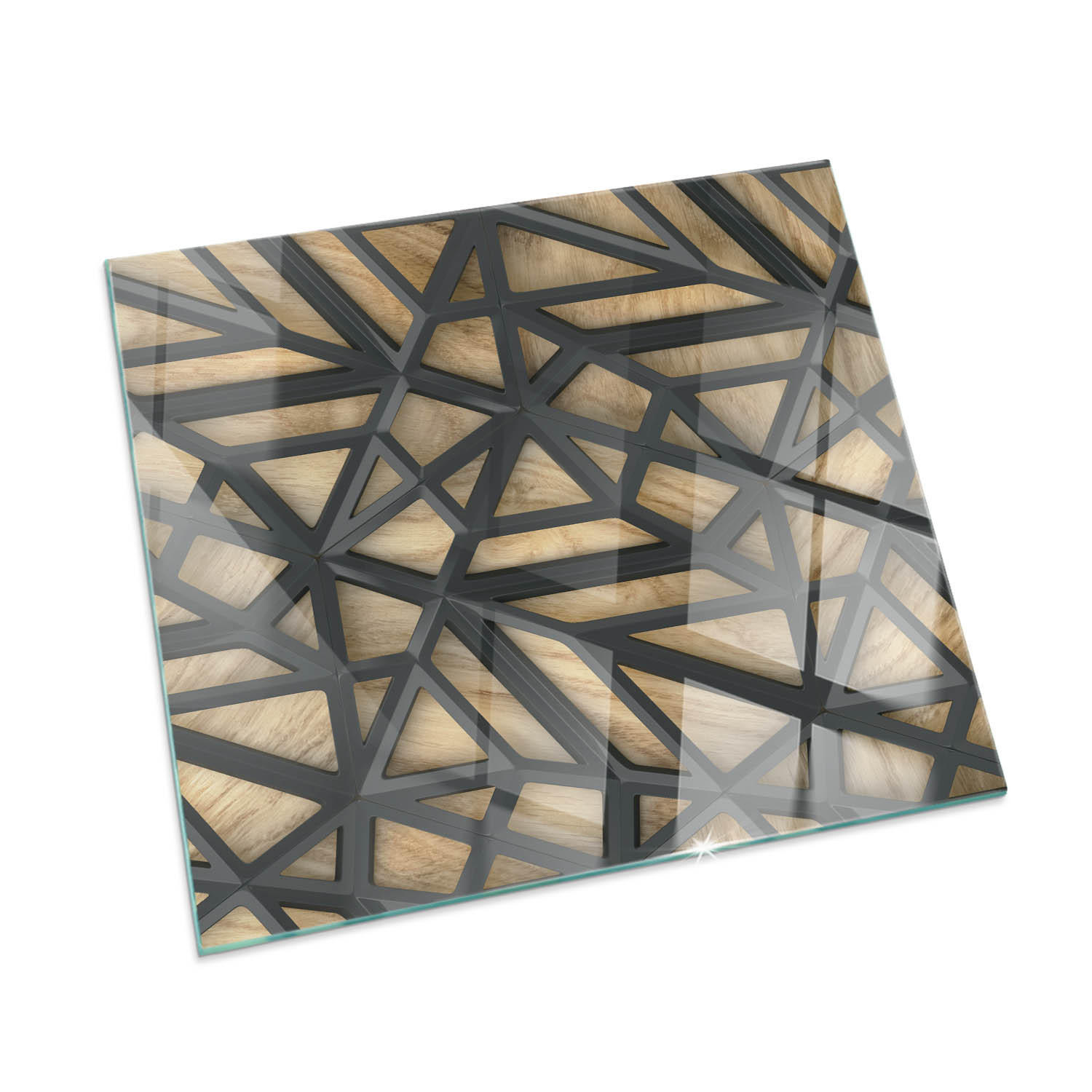 ArtPrintCave Glasplatte Braun 50x50x0.4 cm