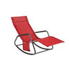 SONNENLIEGE Rot - Rot, Metall (145/85/57cm) - SoBuy
