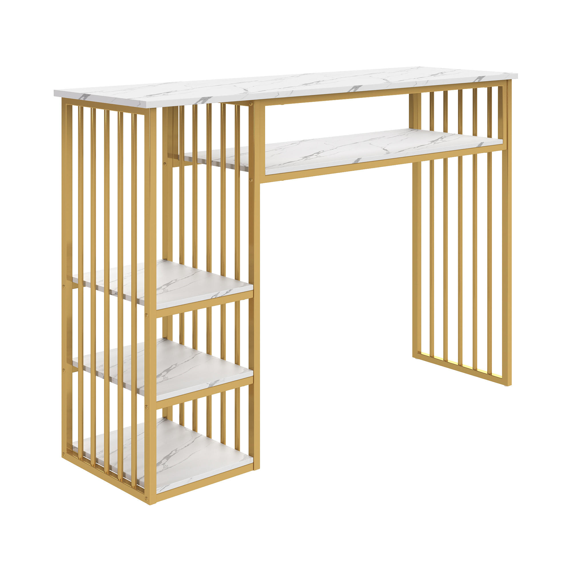 ComfortXL Bartisch Gold 140x105x40 cm