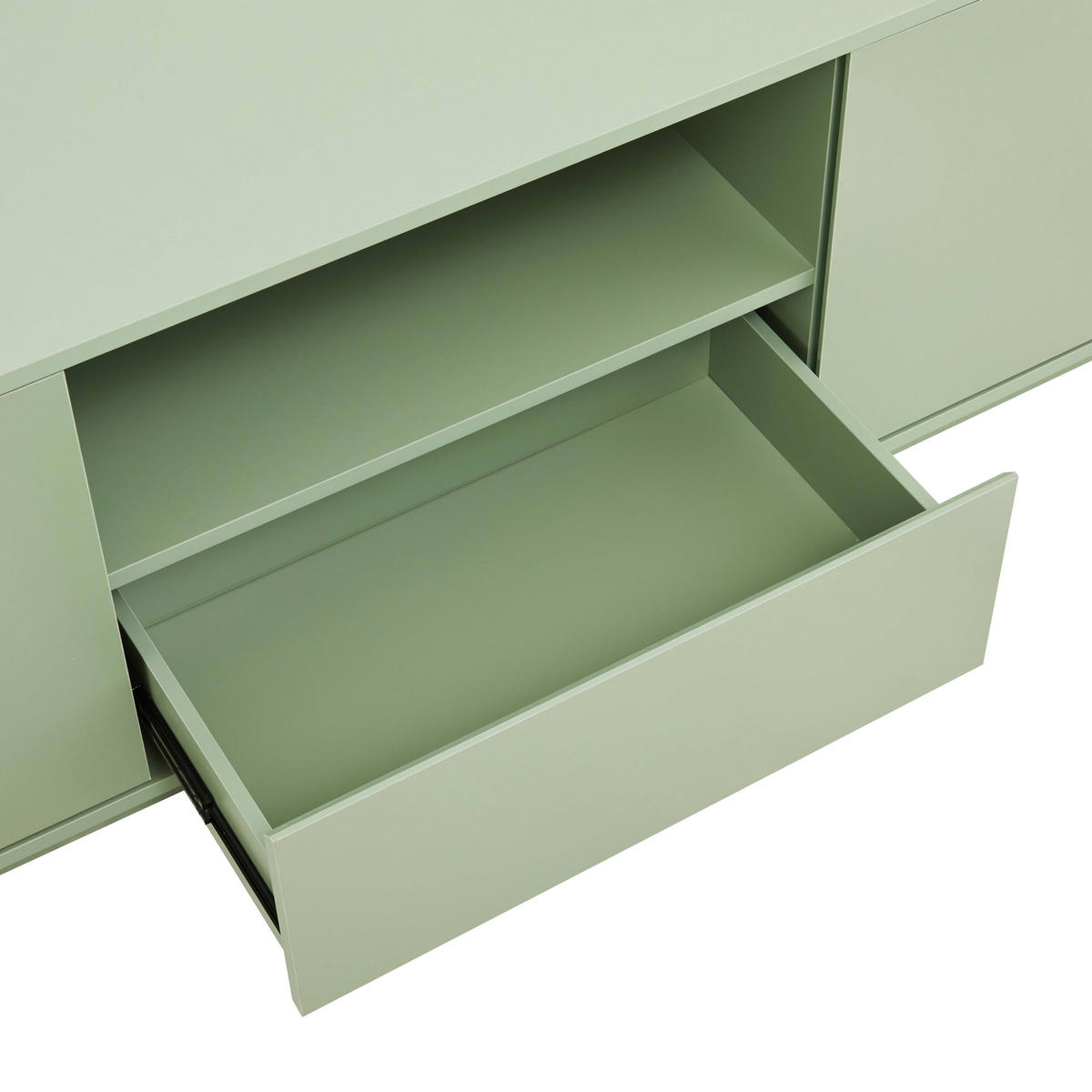 TV-SCHRANK Grün - Grün, Holz (140/52/40cm) - Oviala