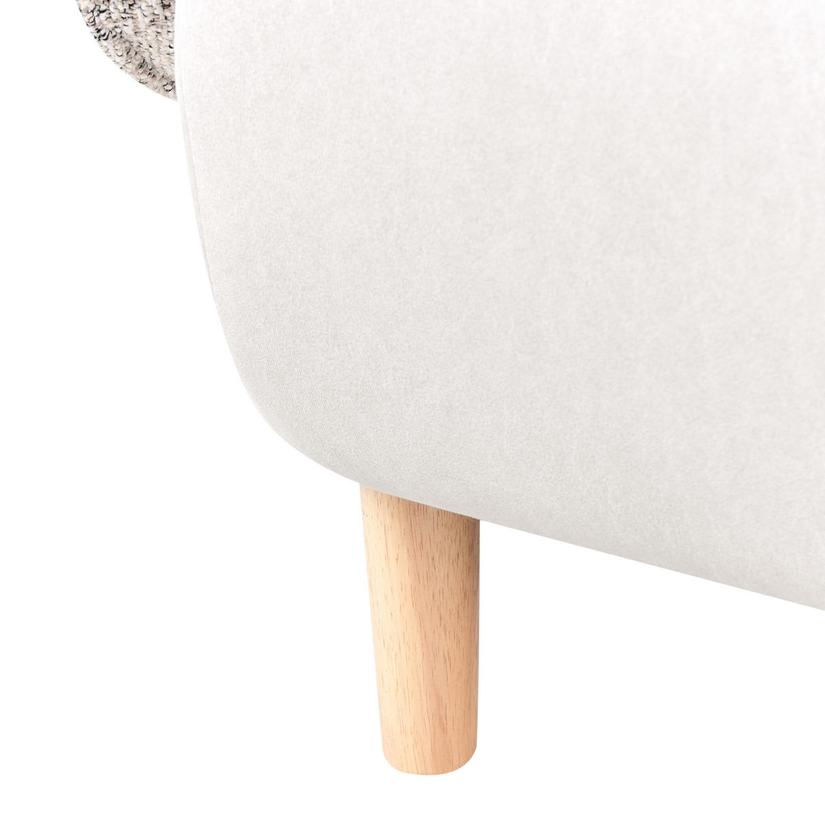 SESSEL Hellbeige Umea - Beige/Braun, Textil (86/79/85cm) - Beliani