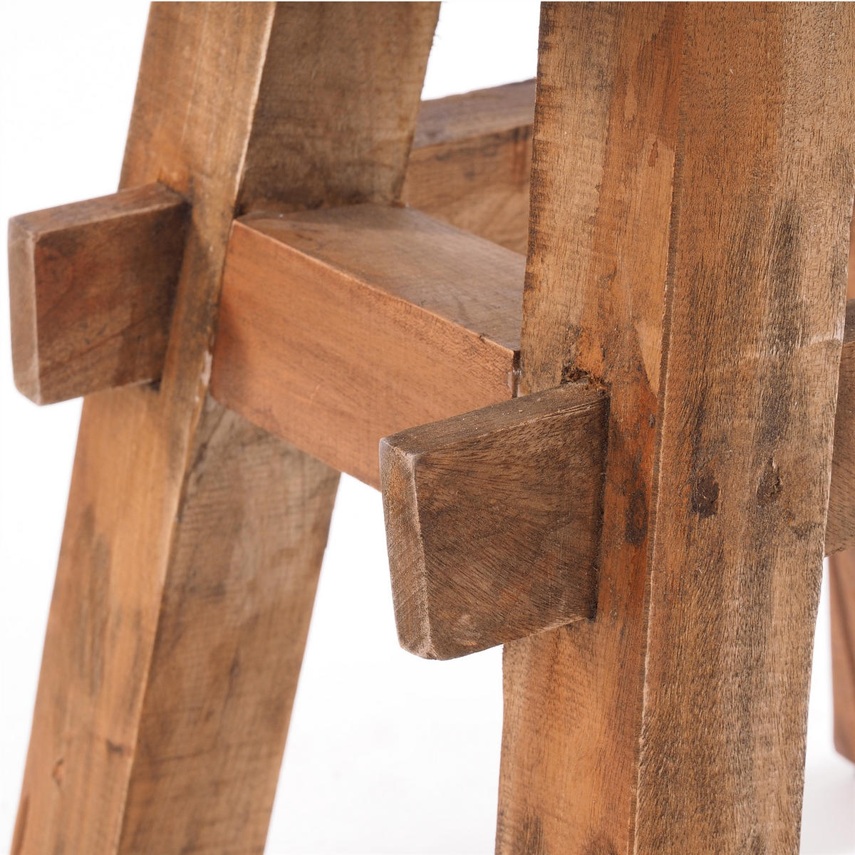 HOCKER VINTAGE 40 Massivholz 01 natur-vintage - Naturfarben, Holz (45/43/27cm) - DESIGN DELIGHTS