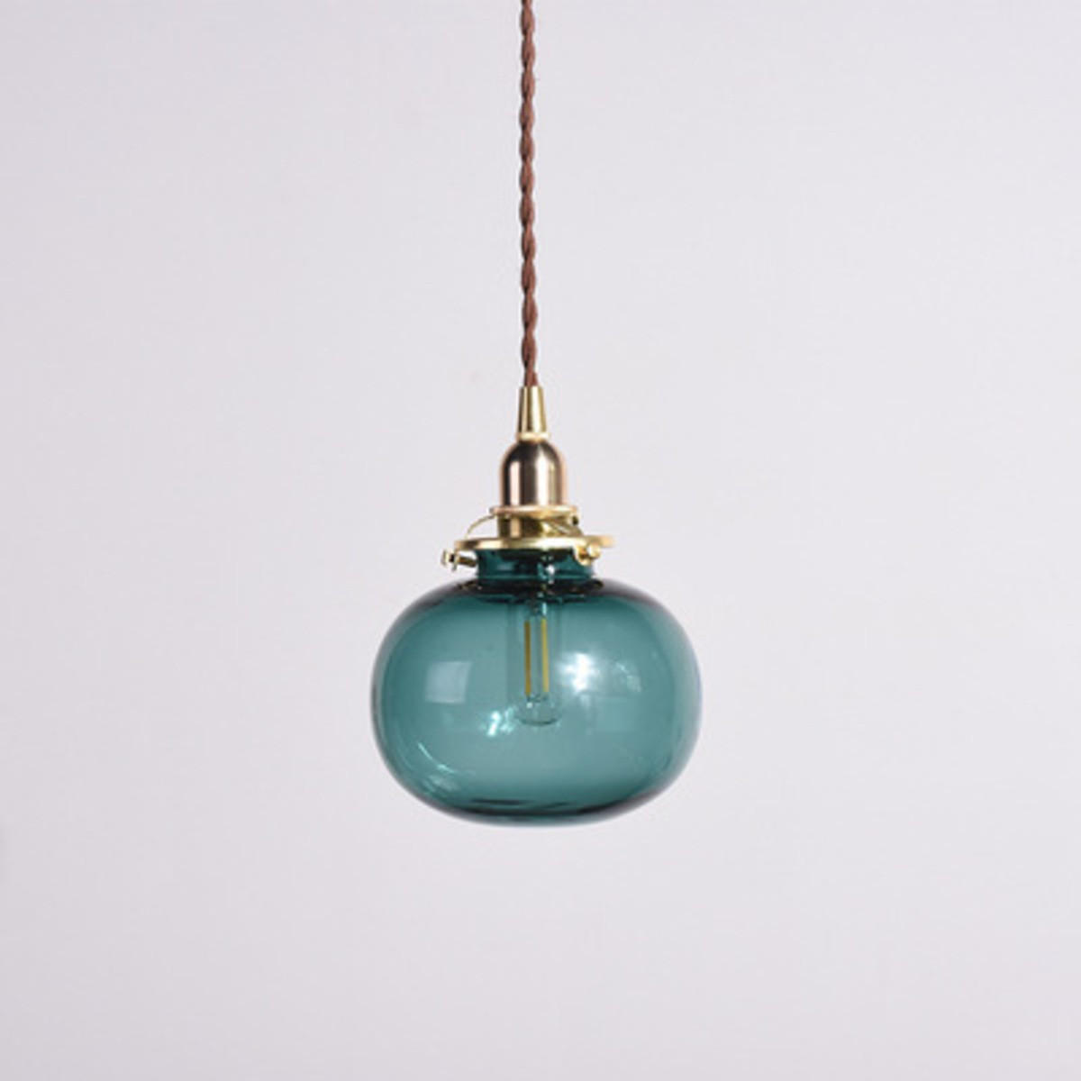 LED-HÄNGELEUCHTE Blau 4W 13/13/17-150 cm - Blau, Glas (13/13/17cm) - Authentics