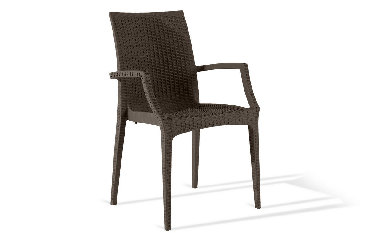 GARTENSTUHL ETULI 2-tlg, Braun - Braun, Kunststoff (56/88/50cm) - KONSIMO®