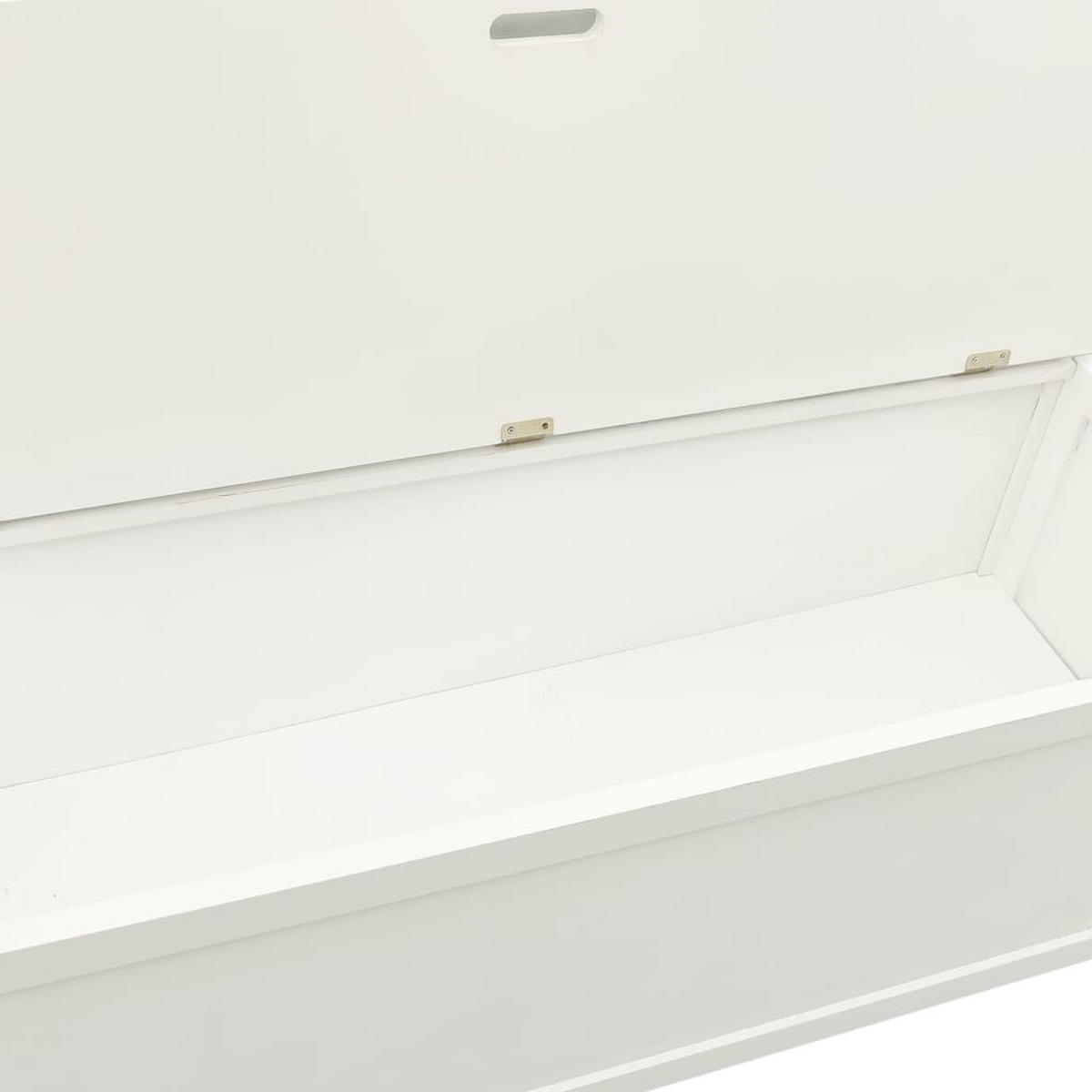 AUFBEWAHRUNGSBANK mit Rückenlehne, 107/45/75/5 cm, aus Massivholz Tanne, in Weiß - Weiß, Holz (107/75.5/45cm) - vidaXL