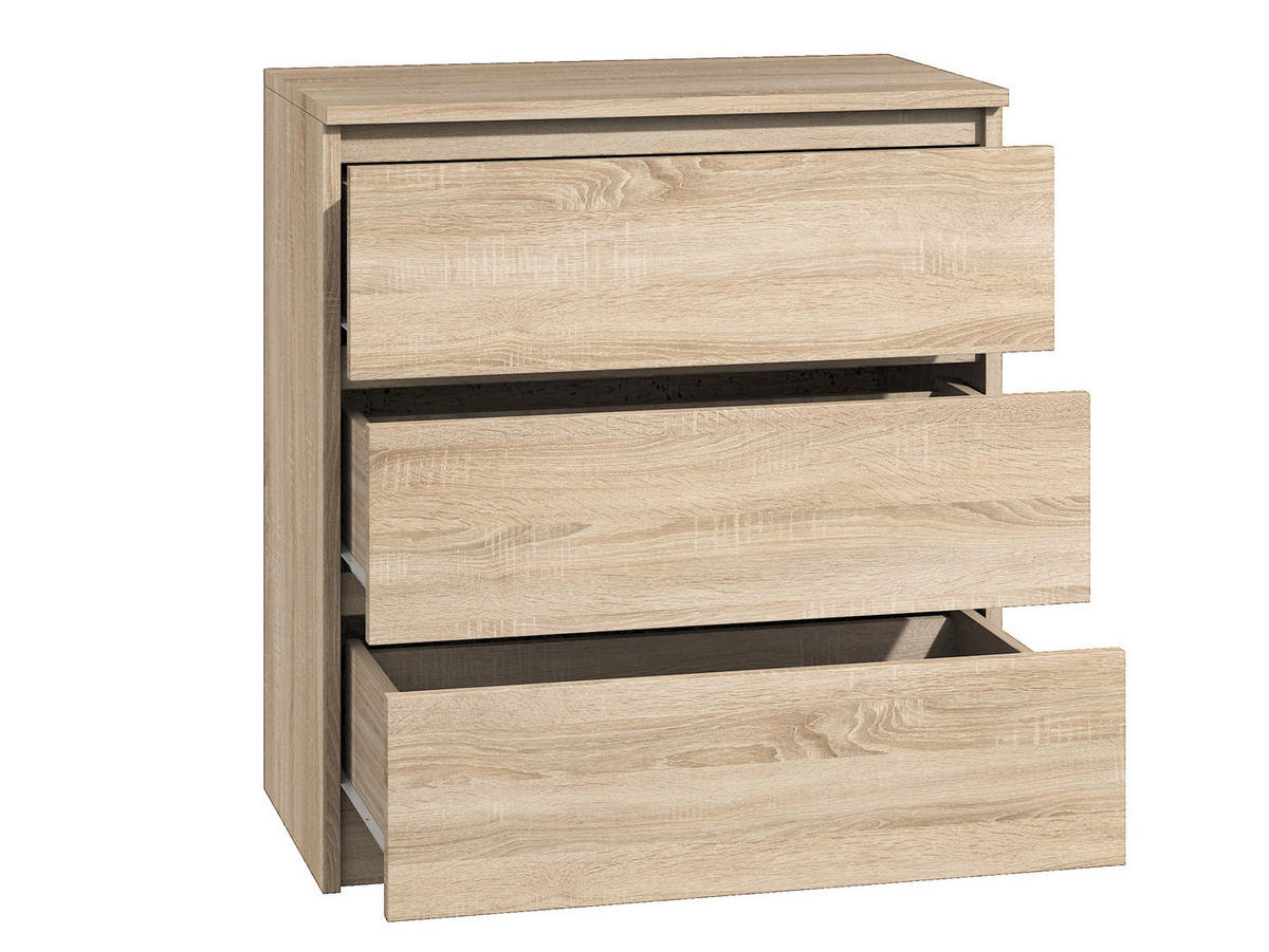 KOMMODE bella3 - Sonoma Eiche, Holzwerkstoff (70/76/35cm) - roe furniture