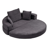 SCHLAFSOFA 173/176/40 cm aus Schaumstoff mit 2-in-1-Funktion Schwarz - Schwarz, Kunststoff (176/40/173cm) - Modenvie