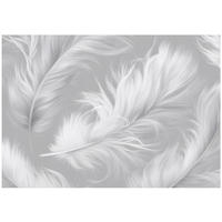 FOTOTAPETE Federn Abstrakt Grau 200x140 cm - Multicolor, Papier (200/140cm) - Wallarena