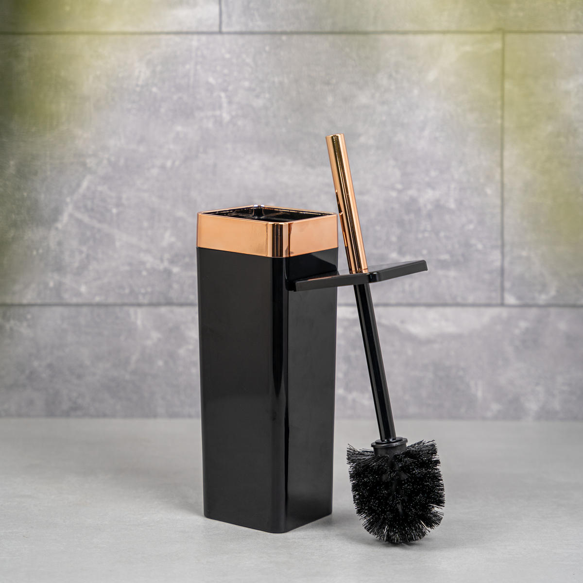 WC-GARNITUR SAVONA, schwarz - Schwarz, Kunststoff (9.5/37/9.5cm) - bremermann