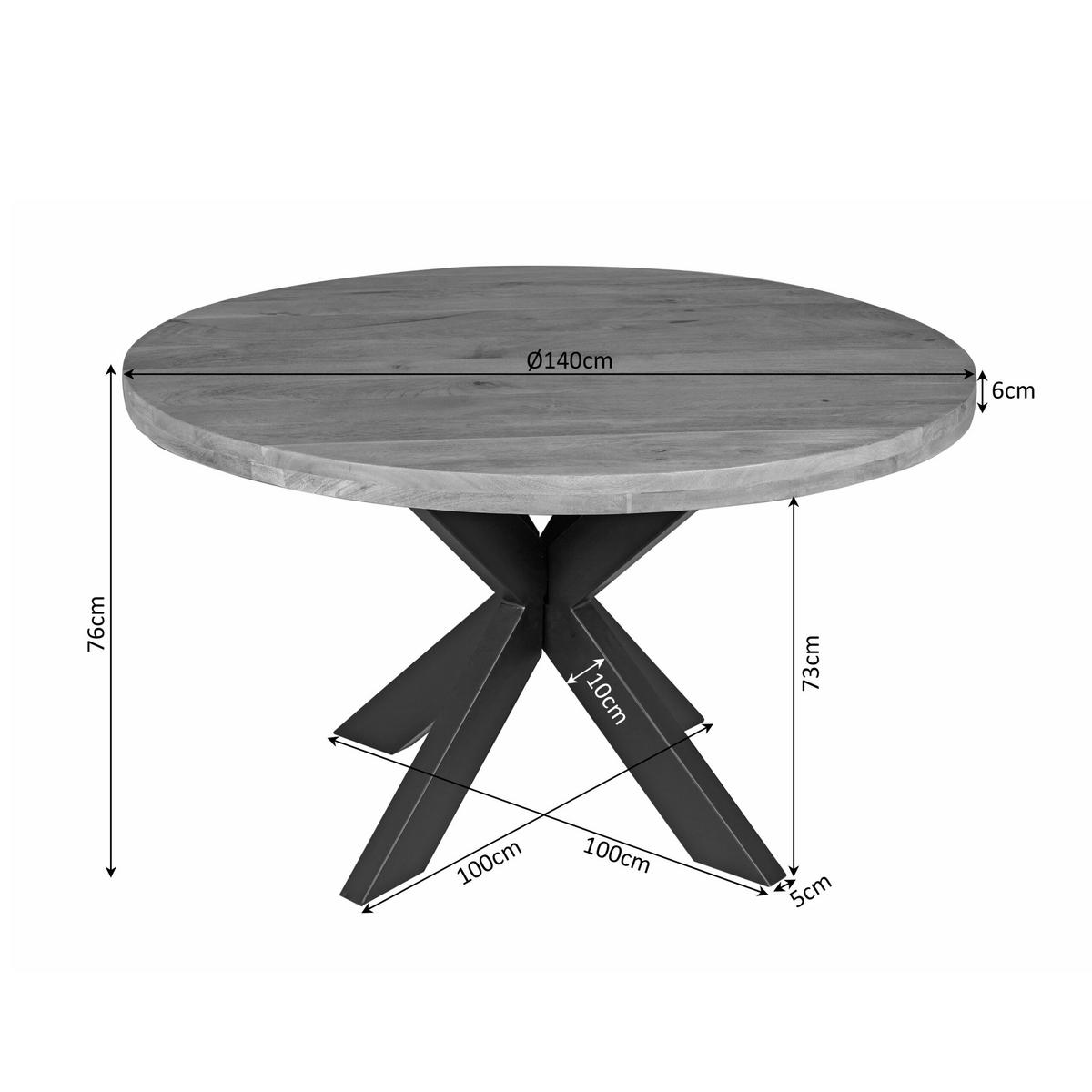 ESSTISCH Ron Braun 140/140/76 cm - Braun, Holz (140/140/76cm) - Starfurn