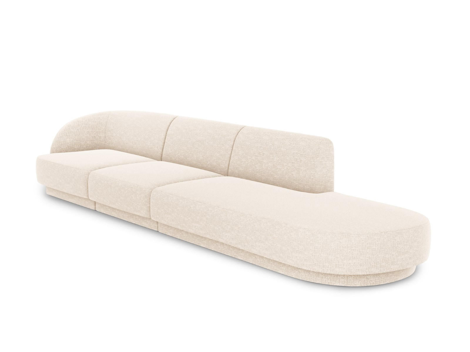 Thumbnail - Micadoni Rechtes-Sofa, Creme, Textil, 4-Sitzer, 90x70x323 cm, Hergestellt in Europa, Oeko-Tex®, Wohnzimmer, Sofas & Couc...
