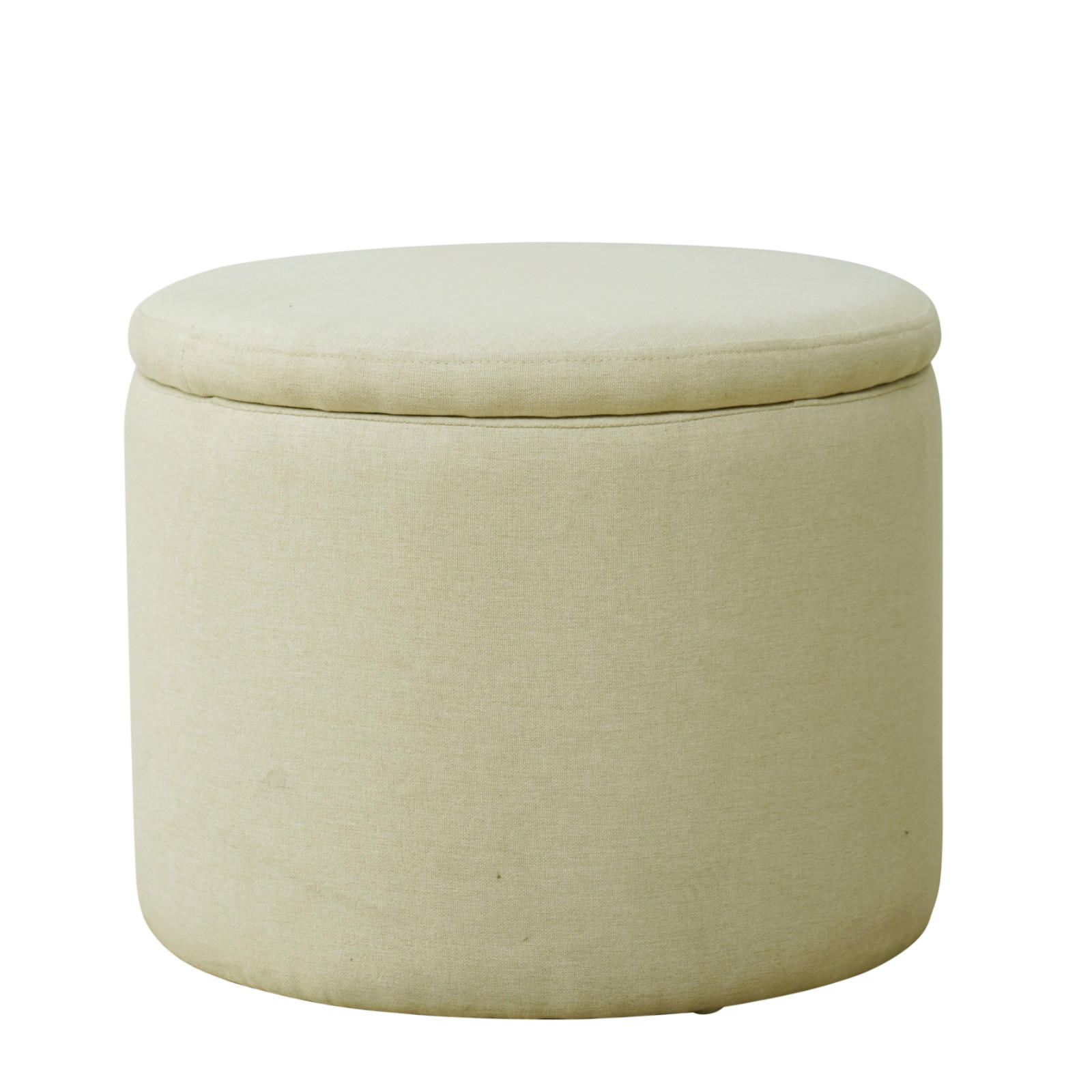 Thumbnail - Svita Hocker, Beige, Textil, 1-Sitzer, Rund, 44x35x44 cm, Wohnzimmer, Hocker, Sitzhocker