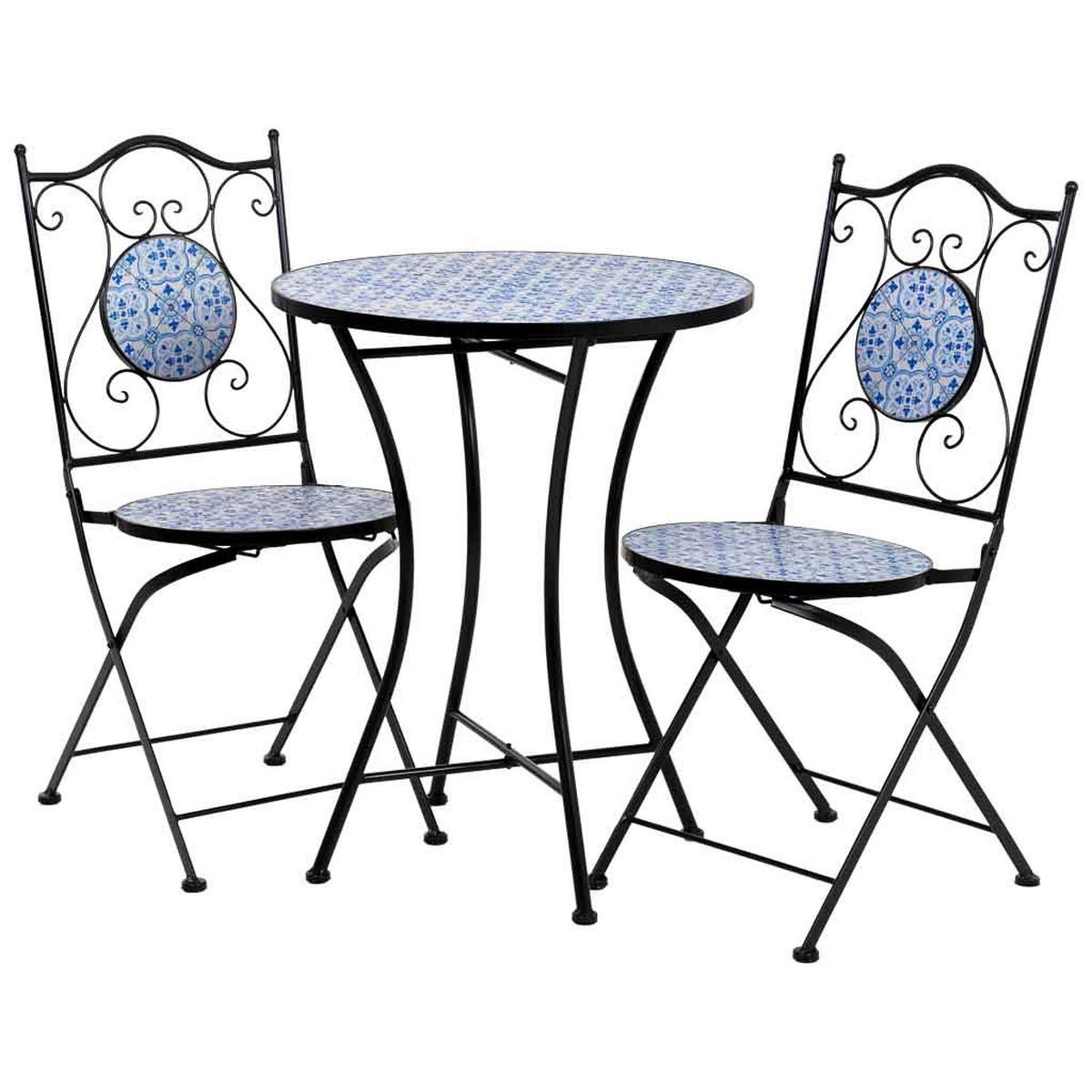 BALKONSET, schwarz, 3-tlg. - Schwarz, Metall - Wanderlust