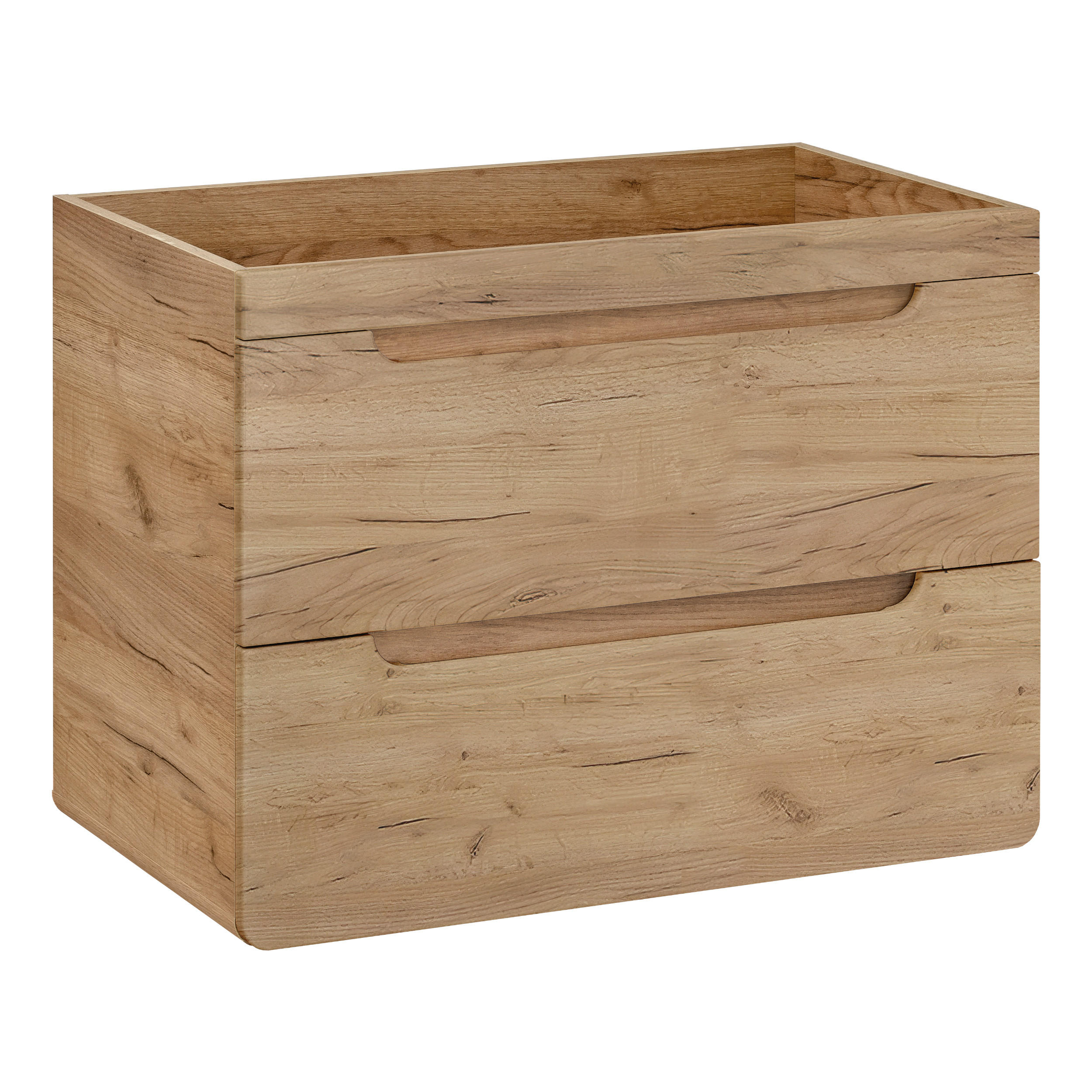 WASCHBECKENUNTERSCHRANK ARVIDA SZK8 Eiche - Eichefarben, Glas/Holzwerkstoff (80/59/46cm) - Komodee