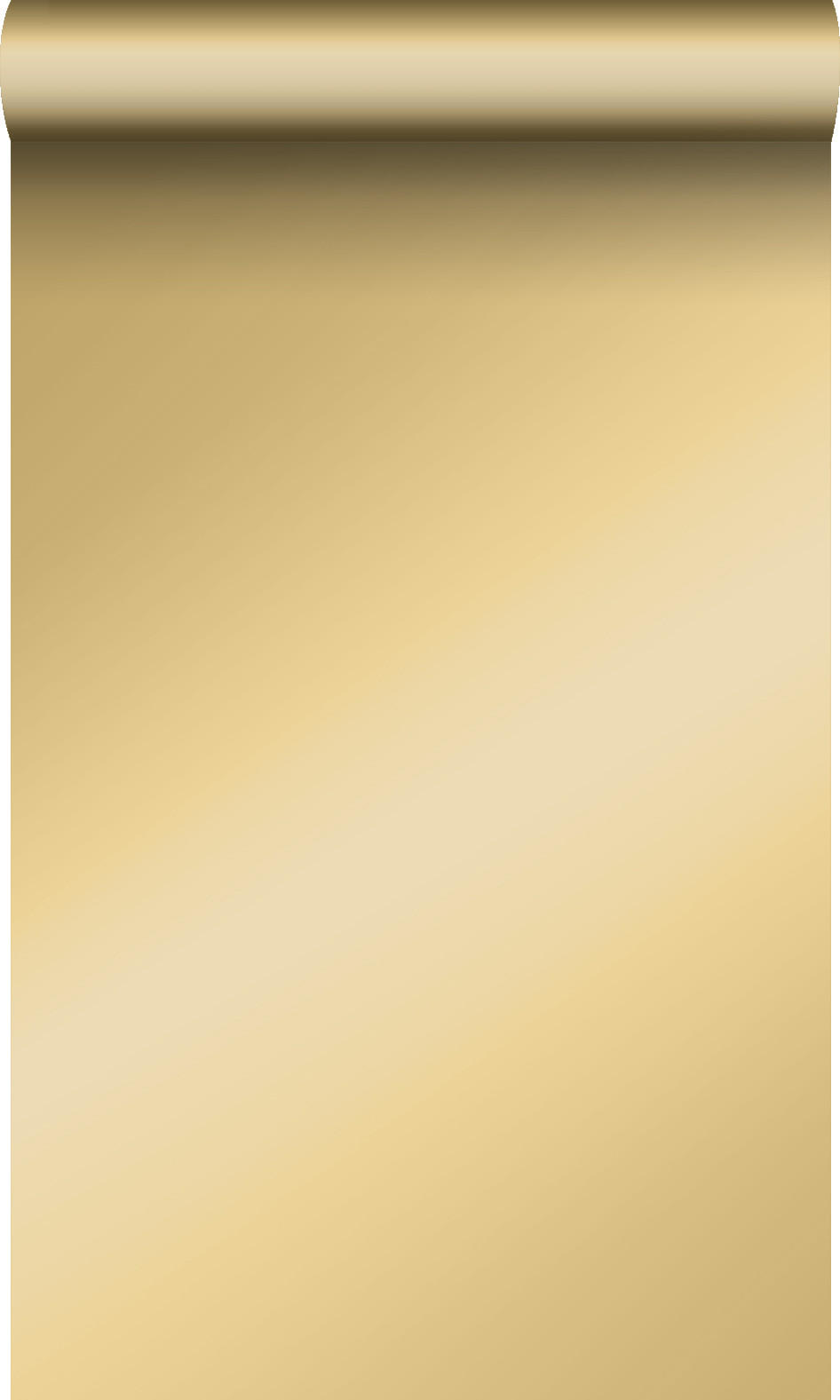 TAPETE Uni 53 cm x 10.05 m - Goldfarben, Papier (53/1000cm) - Origin Wallcoverings