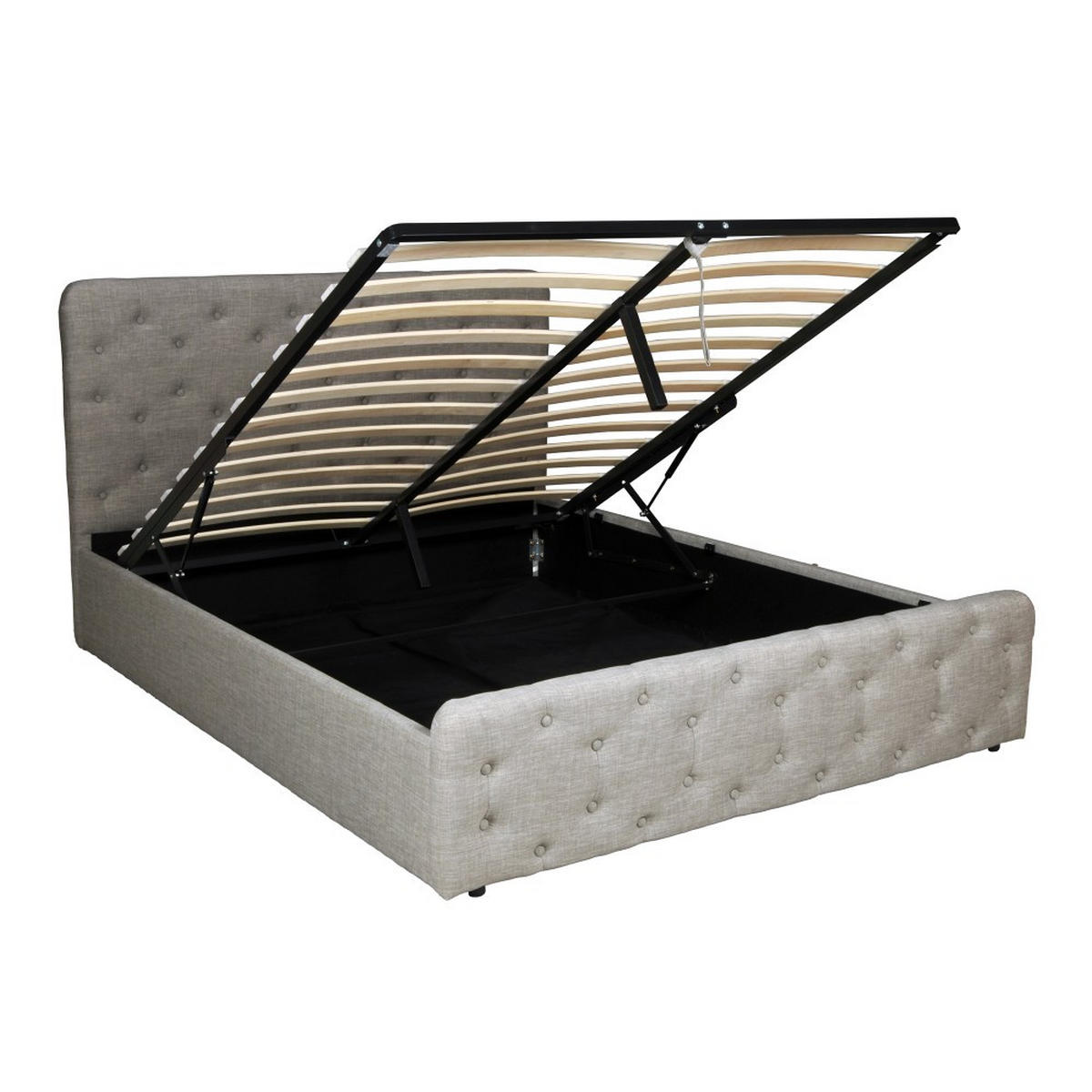 BETT EDEN/ 160x200 cm mit Lattenrost, Hell grau - Hellgrau, Holzwerkstoff (160/200cm) - Weber Industries