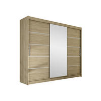 KLEIDERSCHRANK Aston VI - Silberfarben/Sonoma Eiche, Holzwerkstoff/Kunststoff (250/215/58cm) - MIRJAN24