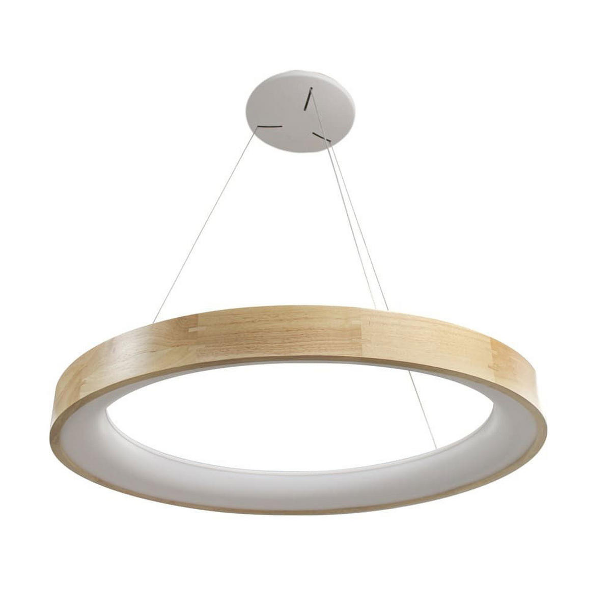 PENDELLEUCHTE 'Mad L3' - Beige, Holz (67/67/150cm) - KUNSTLOFT