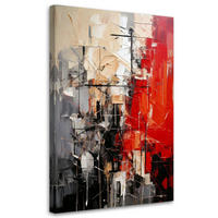 LEINWANDBILD Abstraktion 80x120cm - Rot, Textil (80/120cm) - Feeby