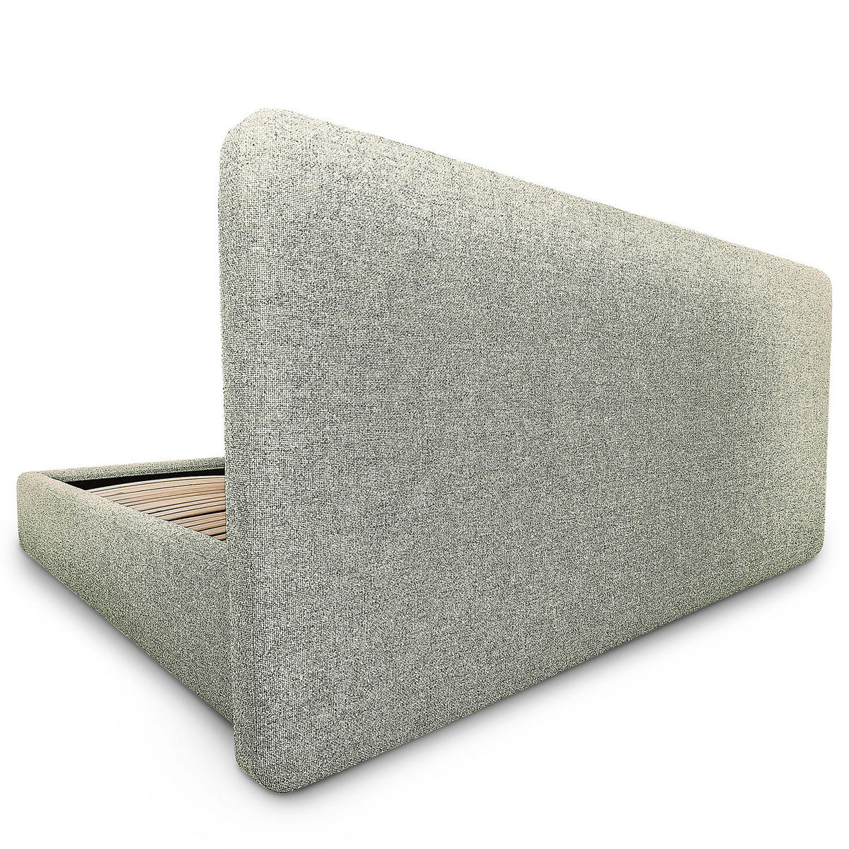 POLSTERBETT - Hellgrau, Holz/Textil (160/200cm) - home24