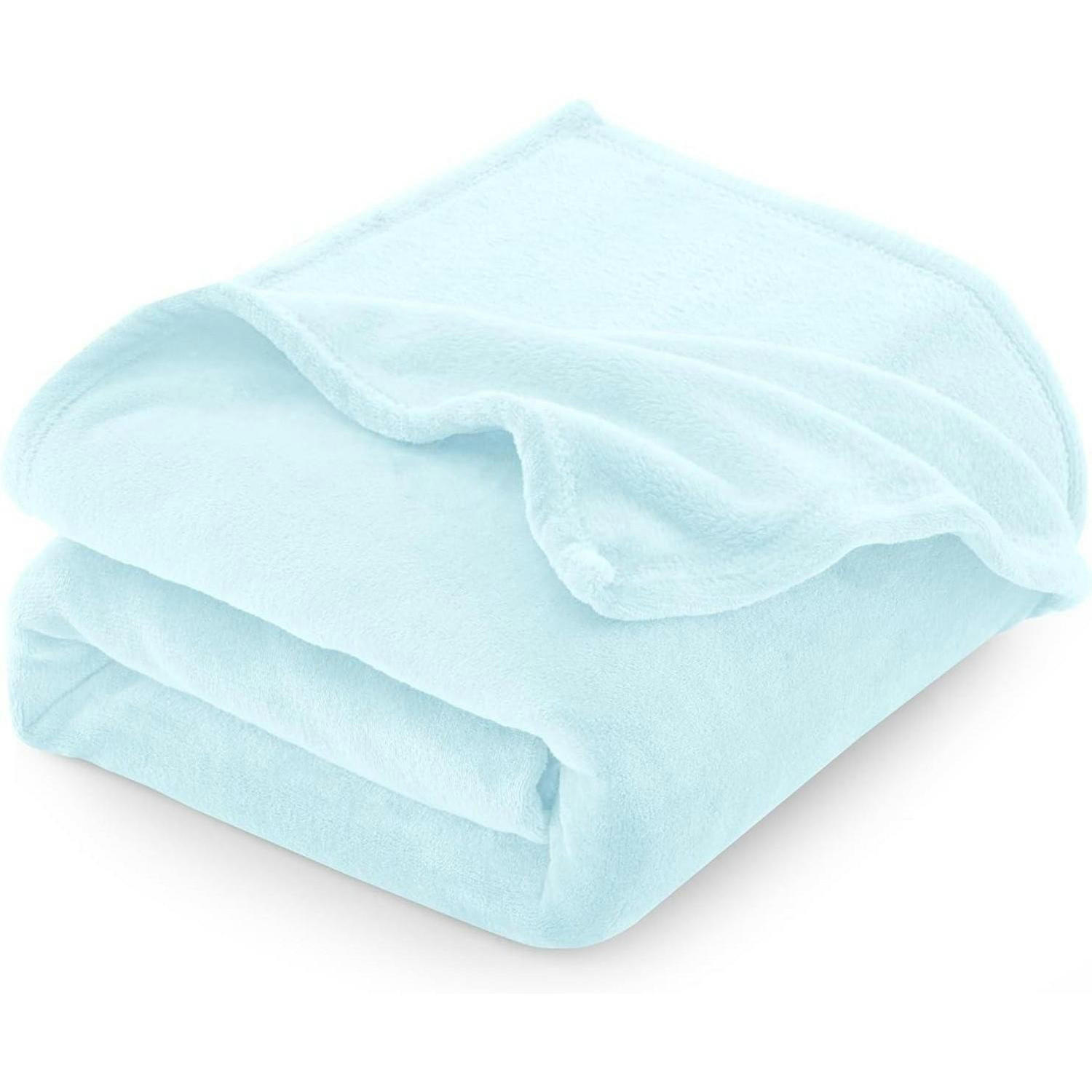 KUSCHELDECKE Flanell Hellblau 130 x 150 cm - Hellblau, Textil (130/150cm)
