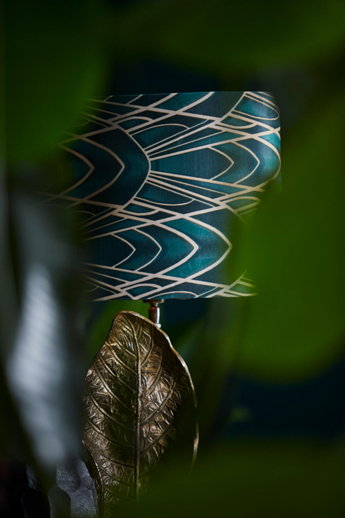 LAMPENSCHIRM Tiara Grün 38/17,5/28 cm - Grün, Textil (38/17.5/28cm) - Light & Living