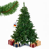 STROMEK Zelený umělý Nordmannova jedle 120 cm - tmavě zelená, dřevo/plast (120cm) - Relaxdays