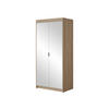 KLEIDERSCHRANK Elena 2D - Silberfarben/Sonoma Eiche, Holzwerkstoff/Kunststoff (90/191/53cm) - MIRJAN24