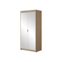KLEIDERSCHRANK Elena 2D - Silberfarben/Sonoma Eiche, Holzwerkstoff/Kunststoff (90/191/53cm) - MIRJAN24