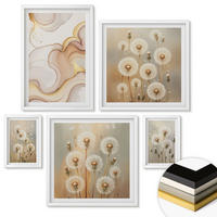 WANDBILDER 5er-Set - 50x50 cm & 20x30 cm & 40x60 cm Weißer Rahmen - Zitronenblüten am Meer - Weiß, Kunststoff (40/60cm) - ArtPrintCave