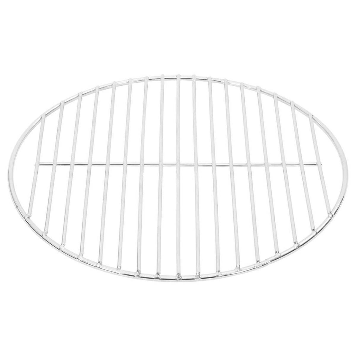 GRILLROST Rund Ø34,5 Cm 304 Edelstahl - Silberfarben, Metall (34.5/34.5cm) - vidaXL