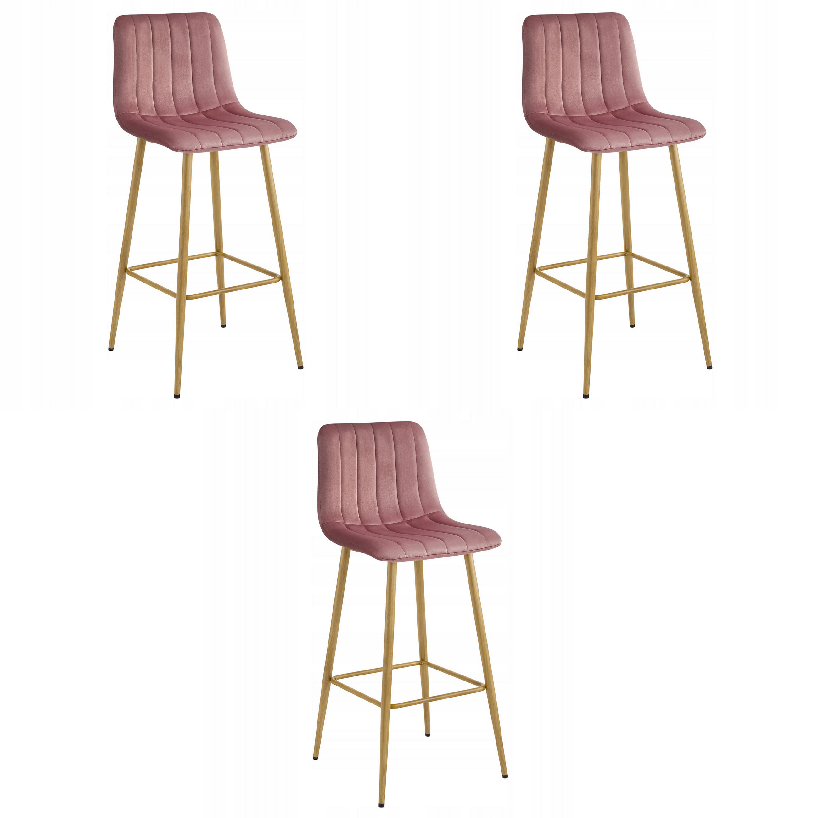 XXXLutz Barhocker Dunkelrosa 43x56x49 cm
