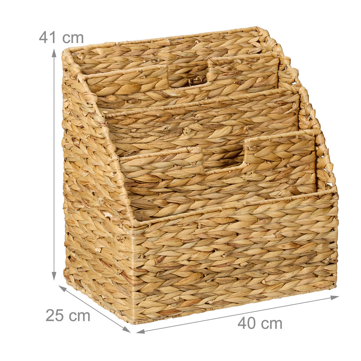 ZEITUNGSSTÄNDER - Hellbraun, Textil/Metall (40/41/25cm) - Relaxdays