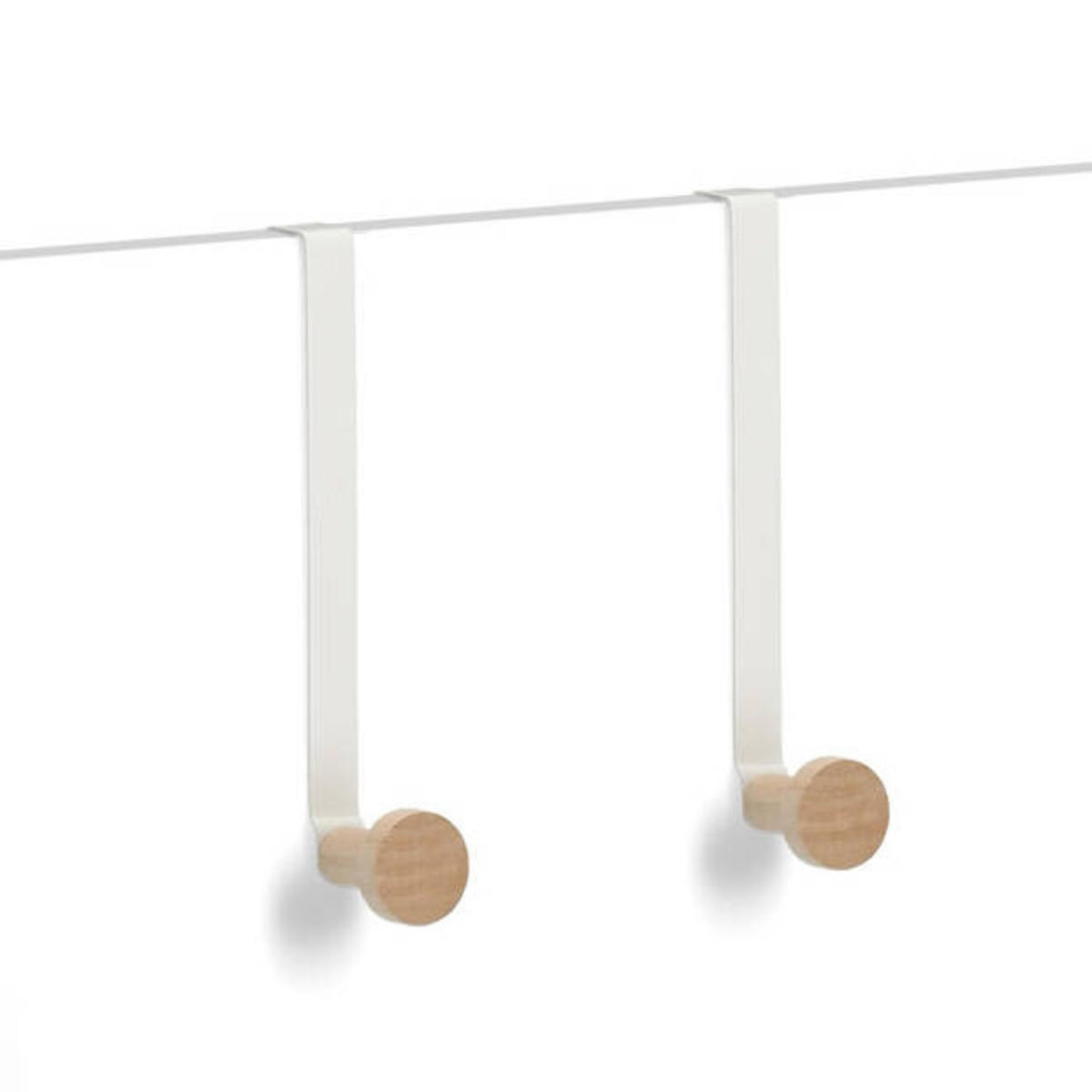 TÜRHAKEN Metall 2er-Set - Weiß, Metall (8/18/3cm)