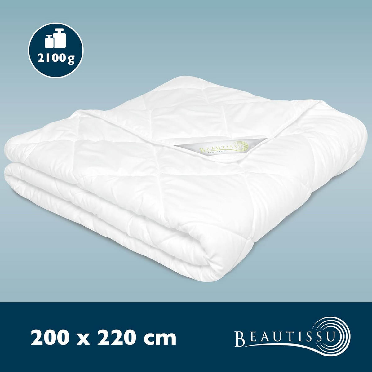 BETTDECKE BeauNuit MD 200/220 cm Mono - Weiß, Textil (200/220cm) - Beautissu 