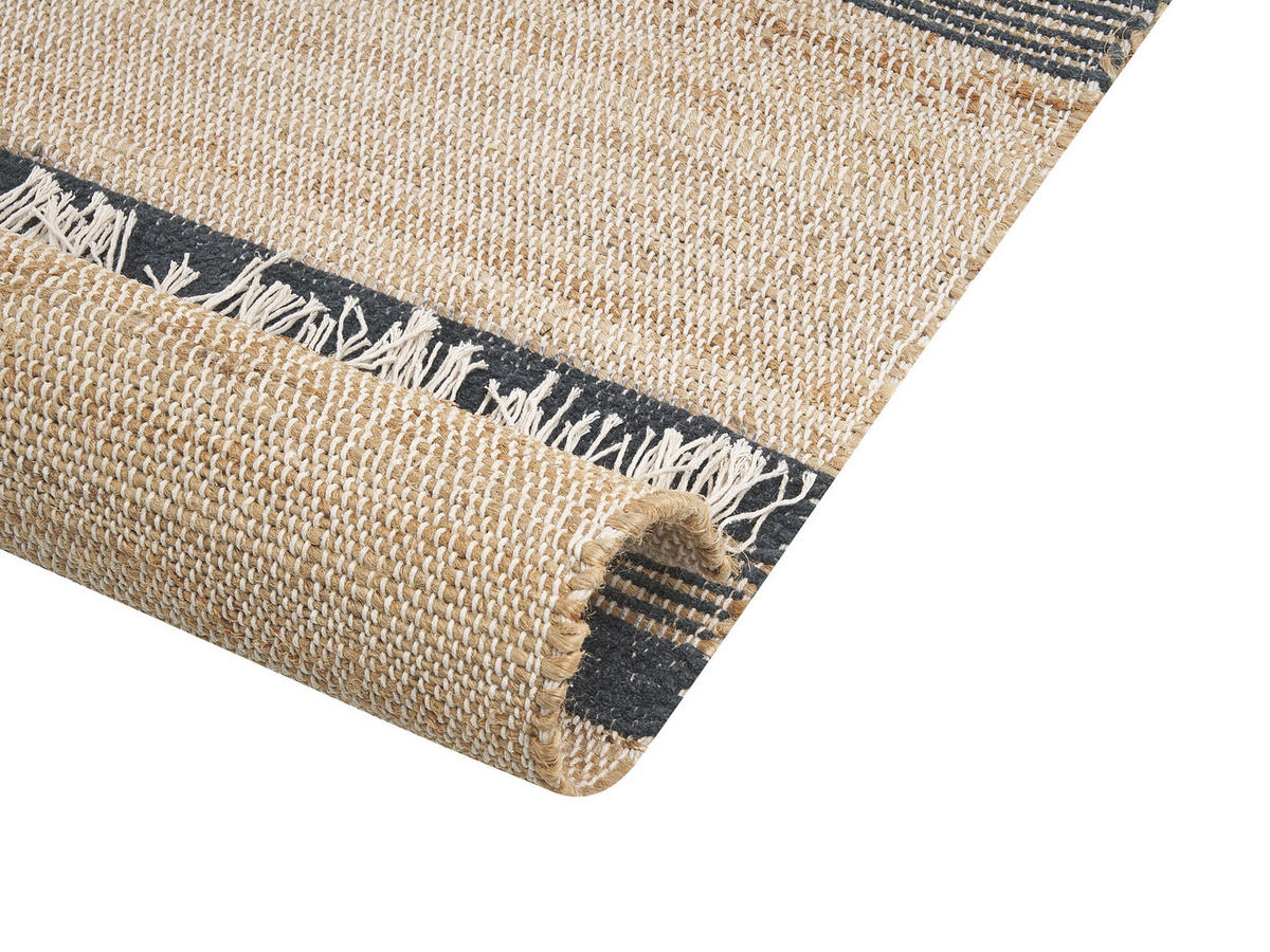 TEPPICH geflochten Talpur 230/160 cm - Beige, Naturmaterialien (160/230cm) - Beliani