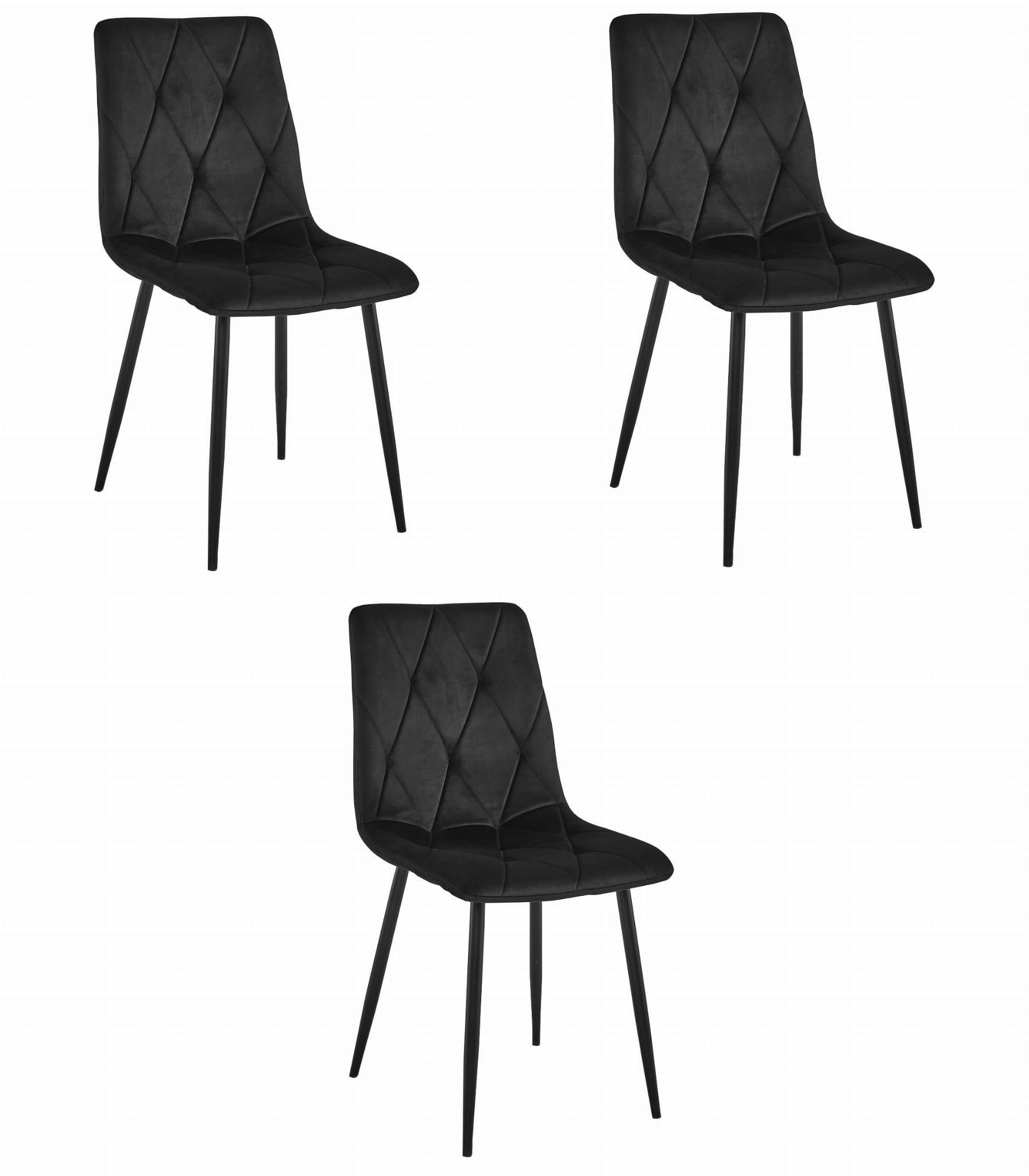 Valora Esszimmerstuhl Schwarz 44.5x87x54.5 cm