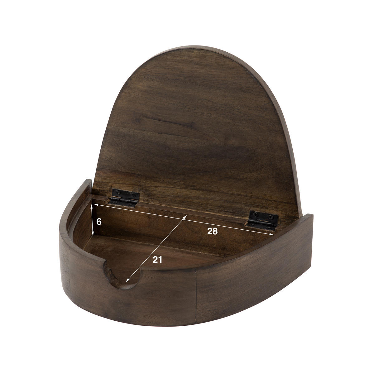 NACHTTISCH Cove - Braun - 27/34/8 cm - 2er-Set - Braun, Holz (34/8/27cm) - Hoyz Collection