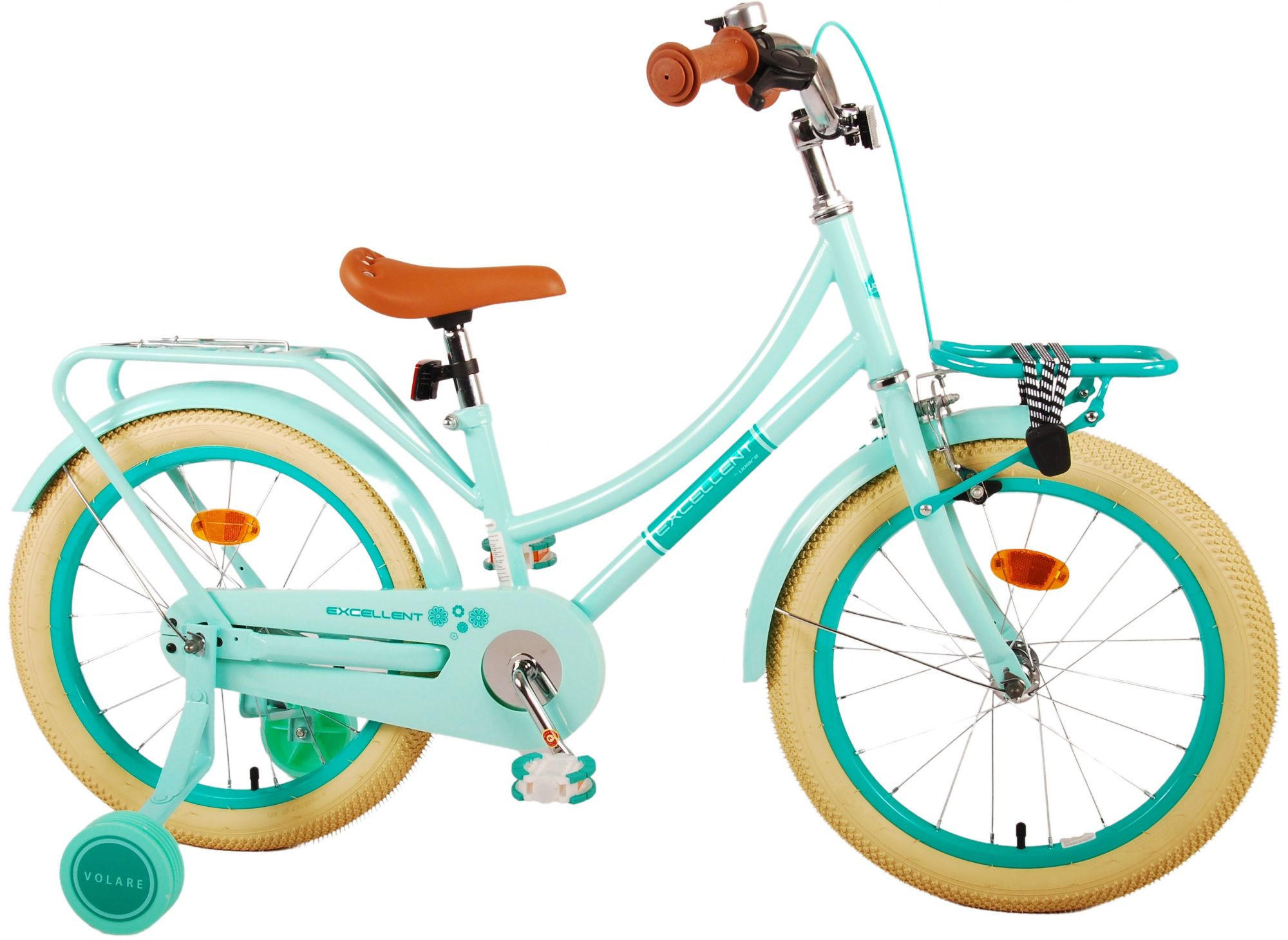 KINDERFAHRRAD Excellent - Mädchen - 18 Zoll - Rücktritt + Handbremse - Grün - Grün, Metall (71cm) - TPFSports