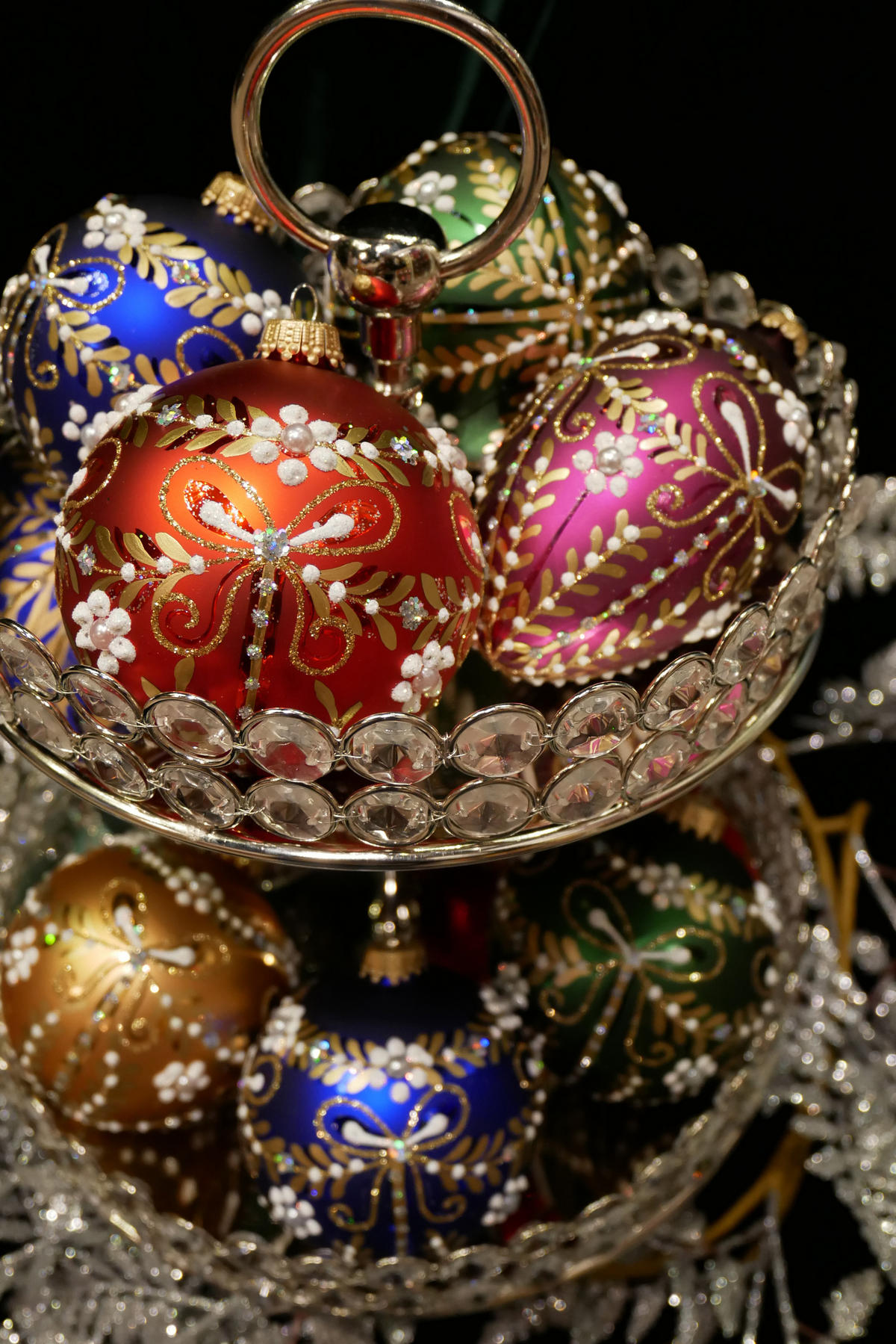 CHRISTBAUMKUGELN Sortiment Gloria Mehrfarbig 8cm (Glas / 9 Stk.) - Multicolor, Glas (6/8/6cm) - Krebs Glas Lauscha