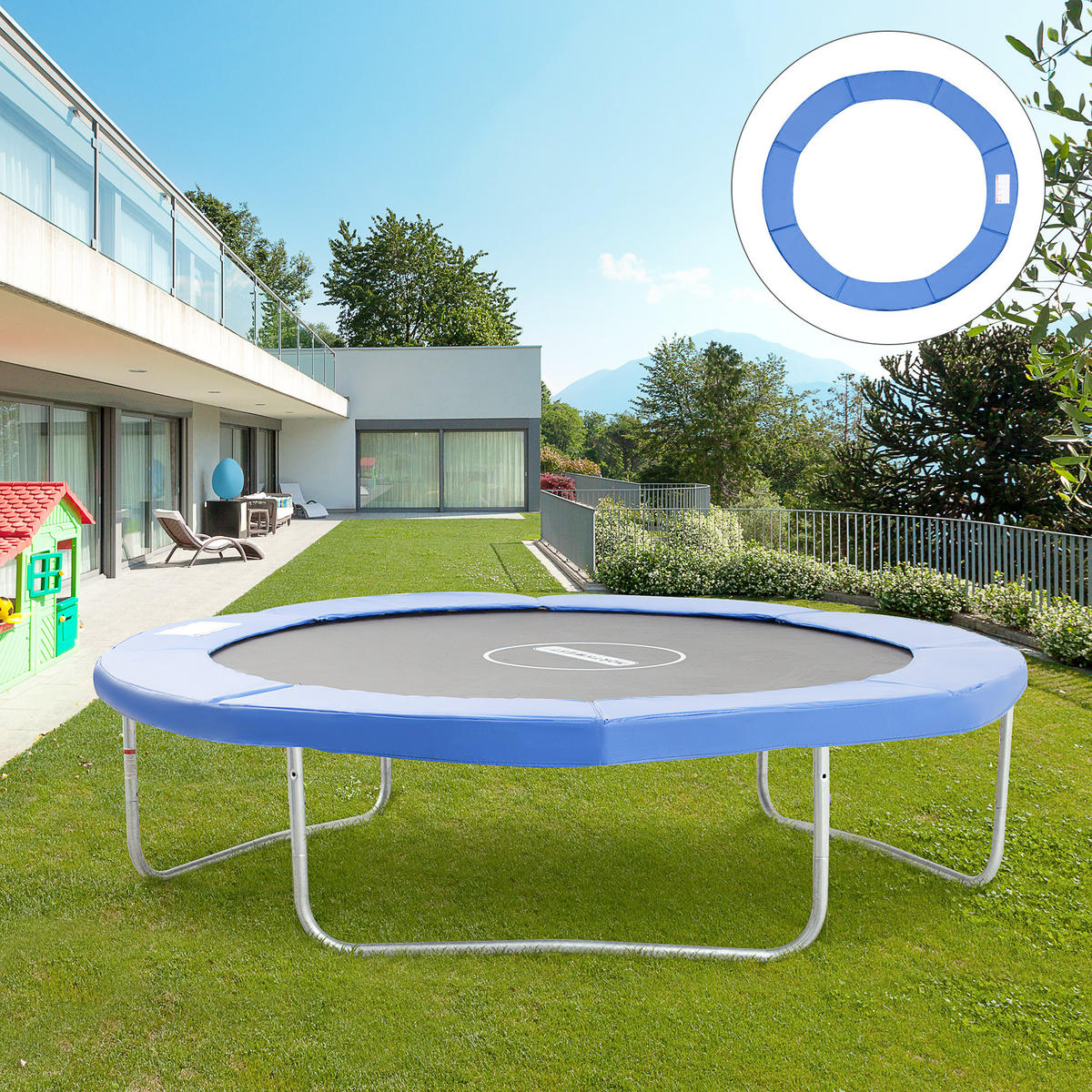 OKRAJOVÝ POČÍN, PE, modrý, Ø305 cm - modrá, plast (305/305cm) - HOMCOM