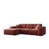 ECKSOFA L-Form Siena Stoff Maloy Kirsche Links - Kirschrot, Holz (165/266cm) - Kaiser Möbel