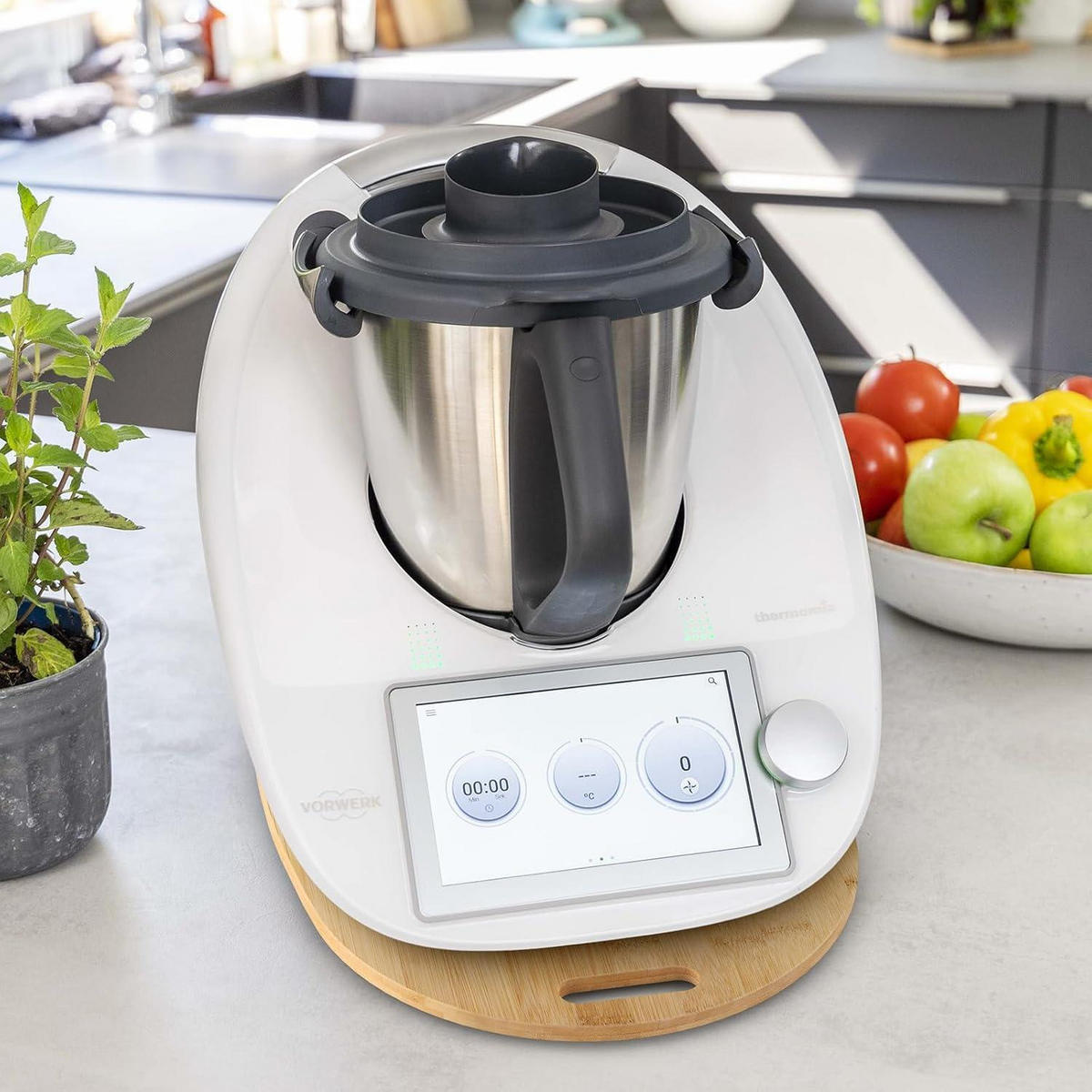 GLEITBRETT für Thermomix TM6 TM5 Bambus - Braun, Naturmaterialien (30/2.4/35cm)