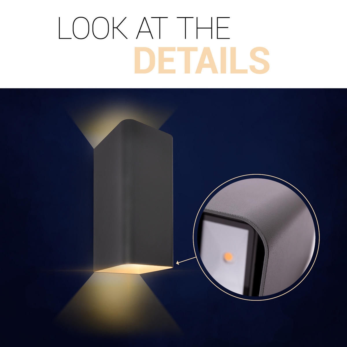 AUSSENLEUCHTE Elena - Anthrazit, Metall (9.4/10.6/24cm) - Paco Home